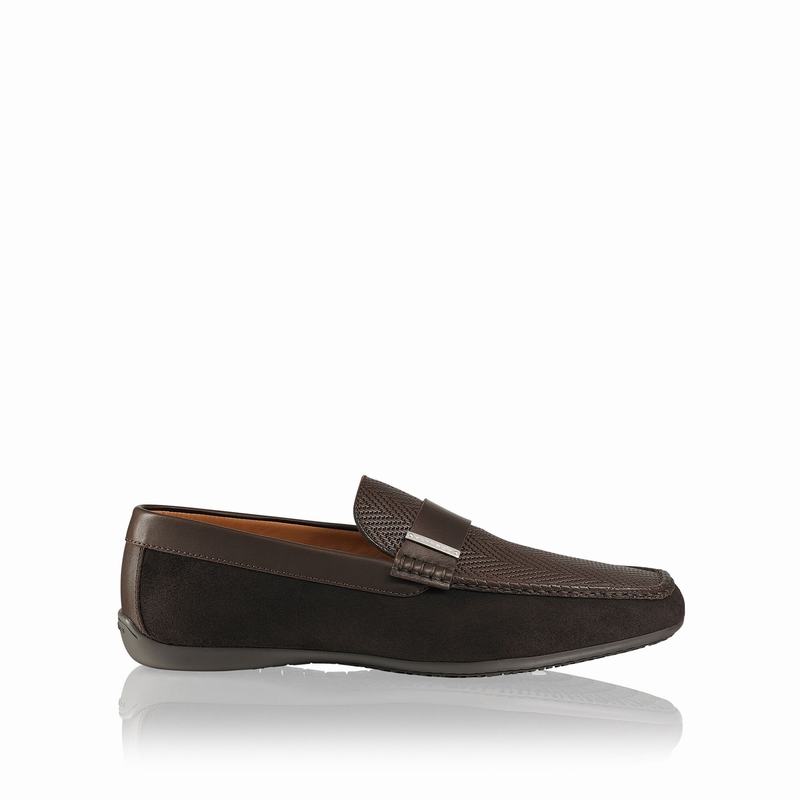 Russell & Bromley Yoga Classic Loafers Mens Brown [QJB616GD]